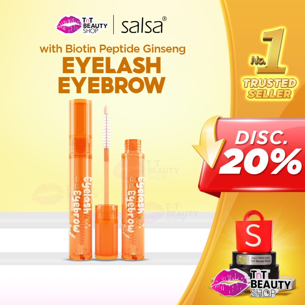 SALSA Eyelash & Eyebrow Serum - Serum Bulu Mata with Biotin Peptide Ginseng | TnT Beauty Shop