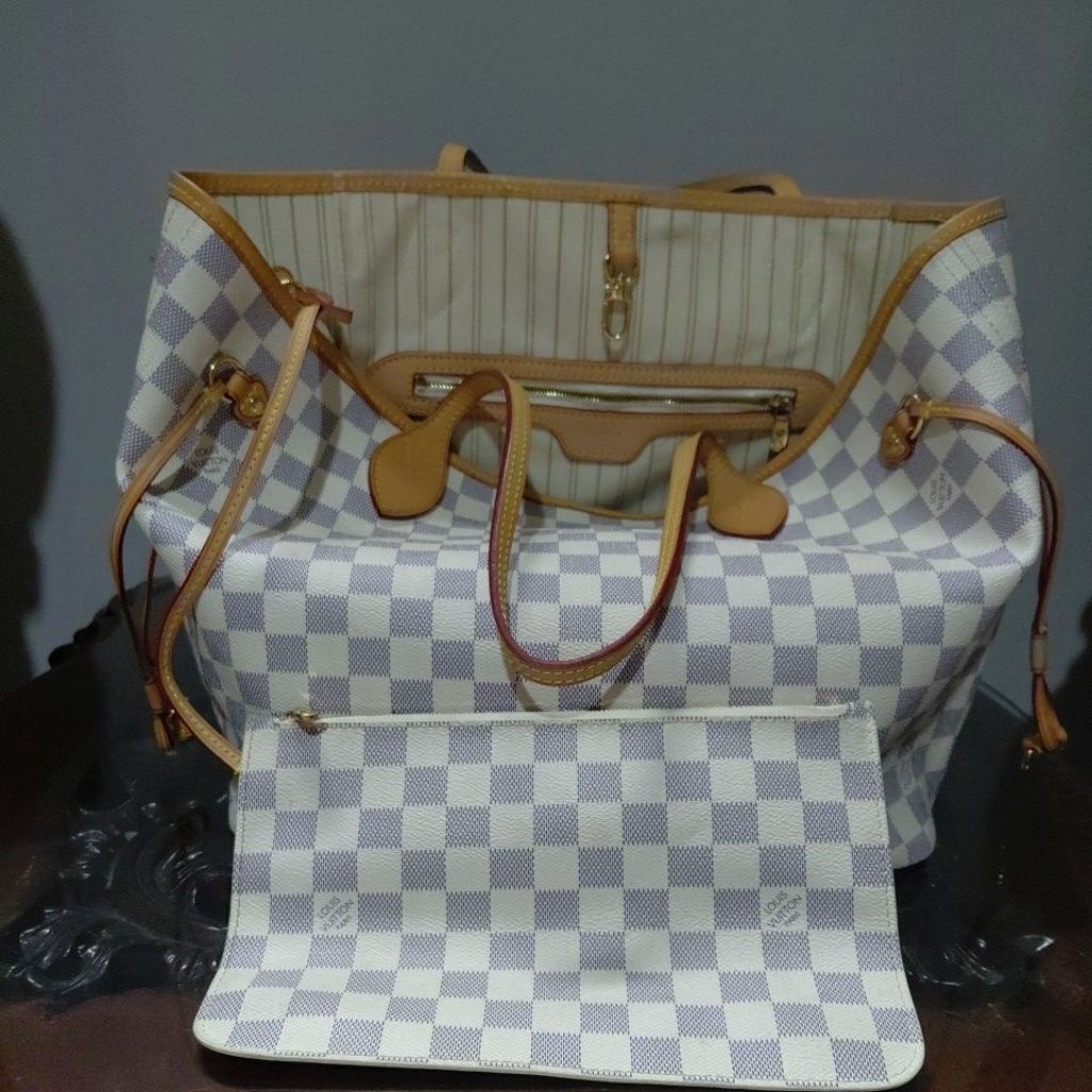 tas preloved / second neverfull azure size MM