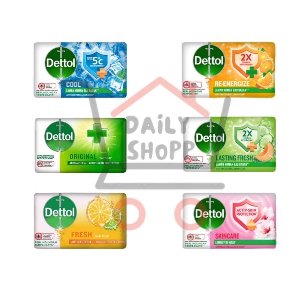 BUY 4 FREE 1 Dettol Sabun Batang 100gram Paketan / Beli 4pcs GRATIS 1pcs Detol Sabun Mandi Batang Co
