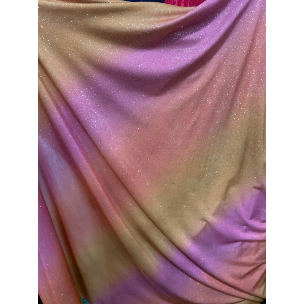 kain spandex glitter gradasi - kain spandex motif - kain streatch motif gradasi - kain spandex melar