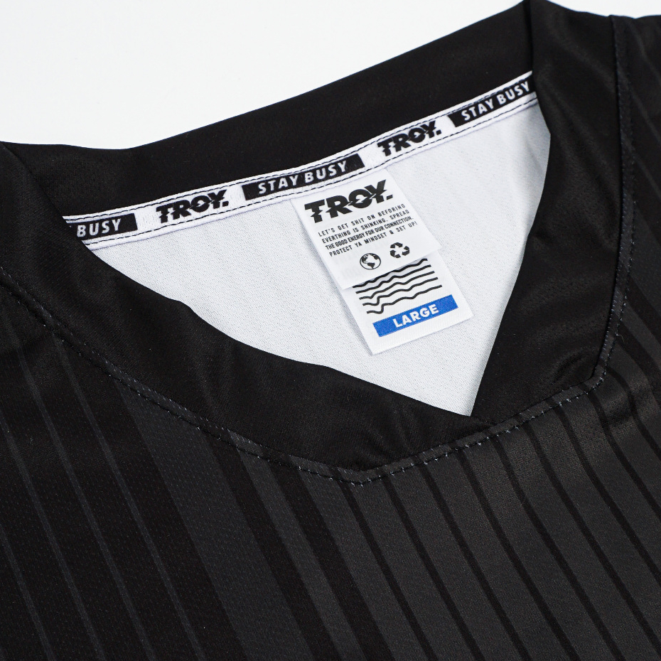 Troy Company Jersey Black Grey Troyco Owl - Jersey Hitam Abu Klasik V-Neck JSM 3582