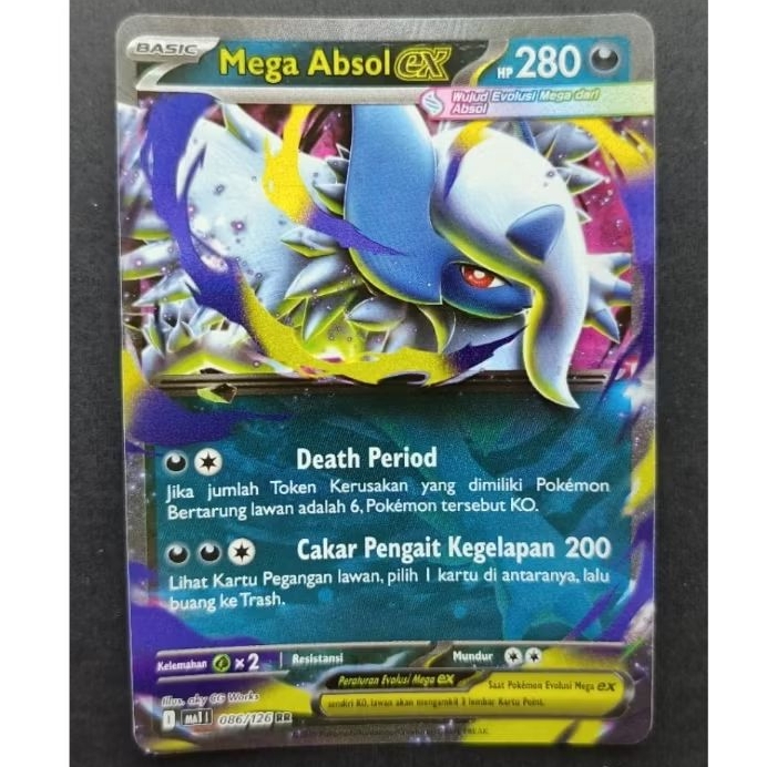 Kartu pokemon indonesia Mega Absol EX RR