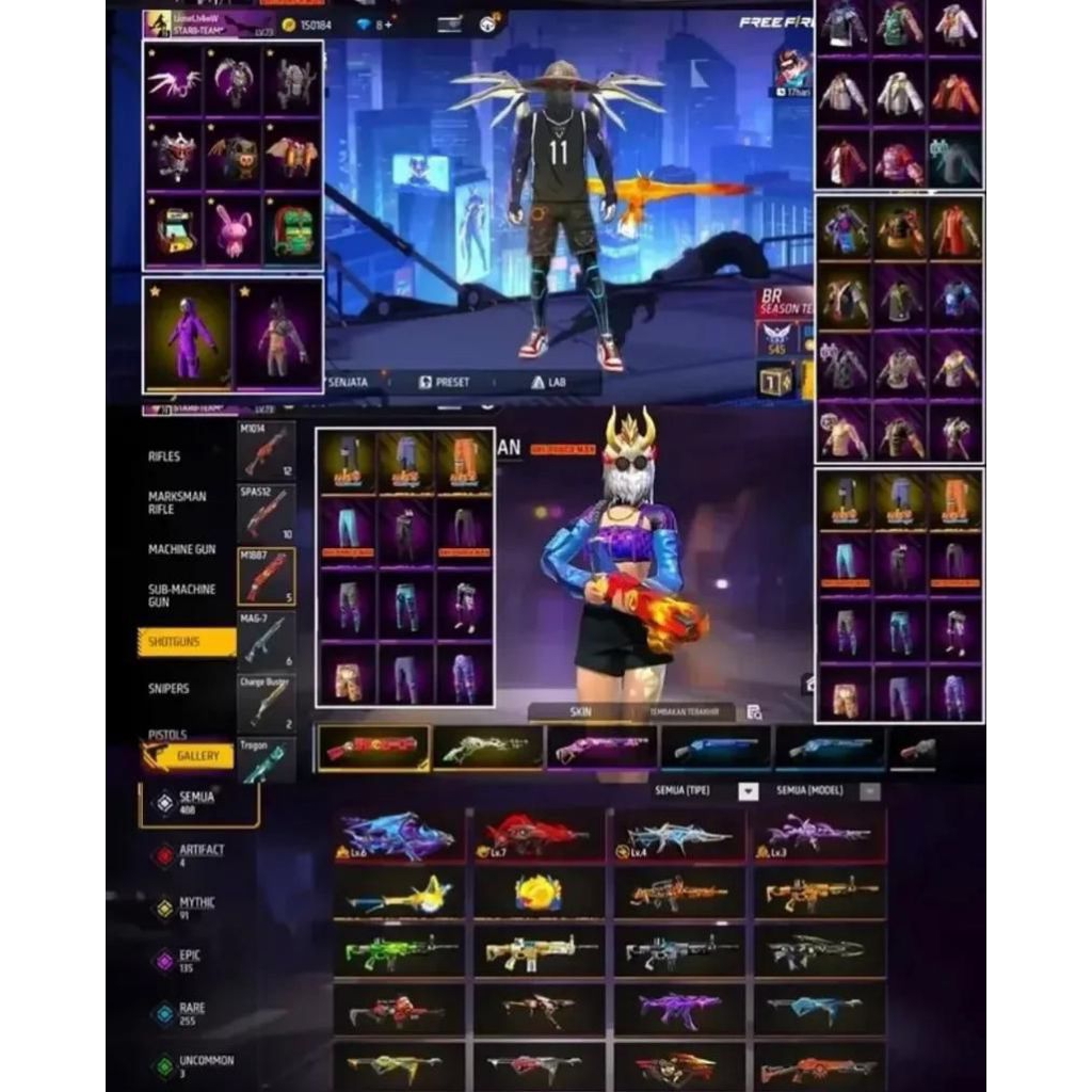 jual akun free fire sultan