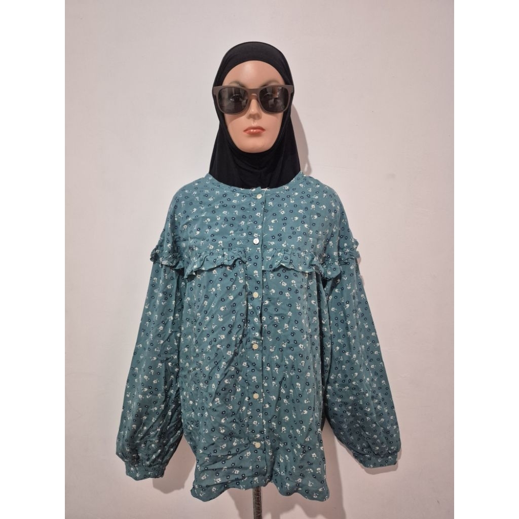 Blouse rayon motif warna tosca (NIKO AND...)