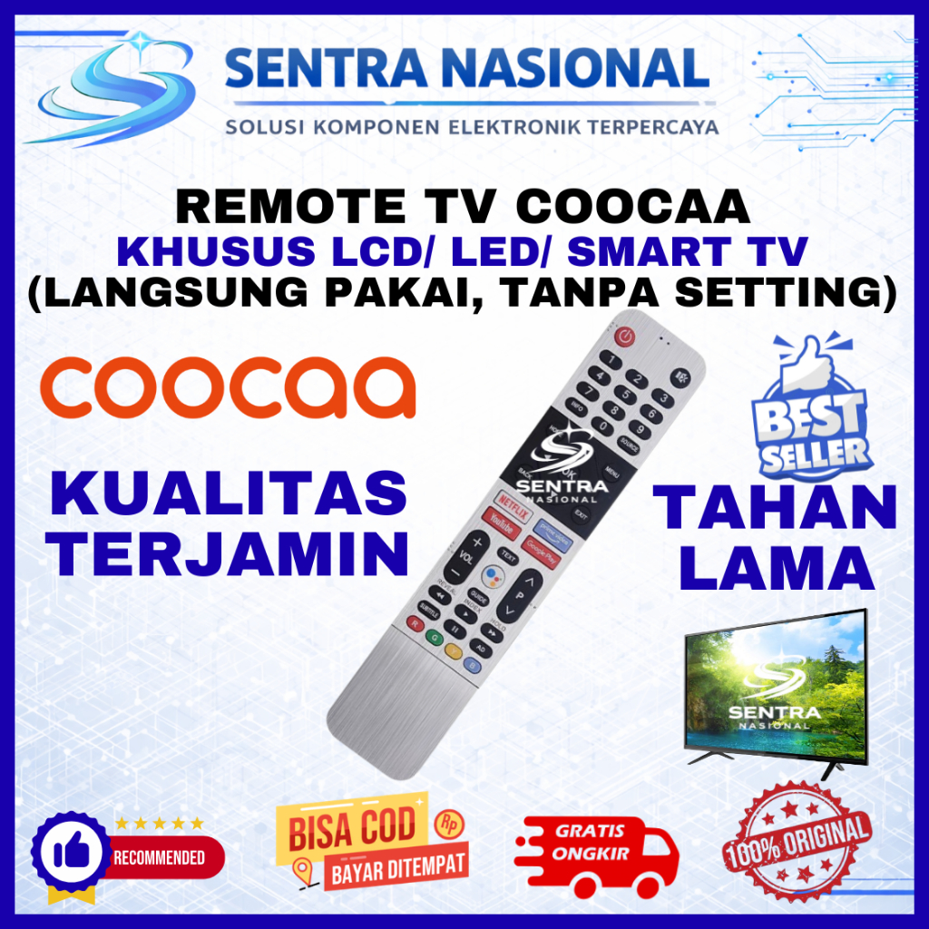 REMOTE TV COOCAA SEMUA UKURAN ORIGINAL | REMOT TV COOCAA 24 INCH 32 INCH 37 INCH 40 INCH 43 INCH 50 
