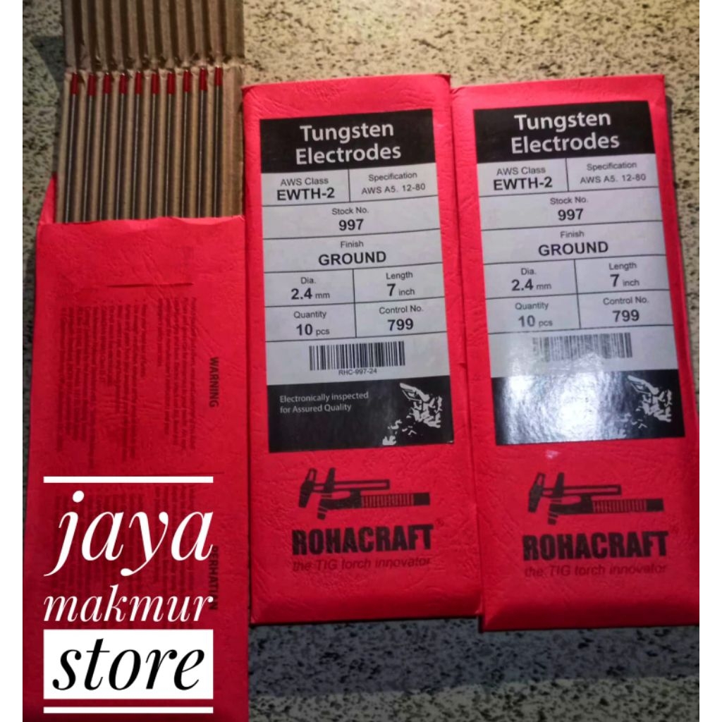 [Tungsten 2,4mm] jarum las argon 2,4mm tungsten Elektrodes 1pak.isi10pcs