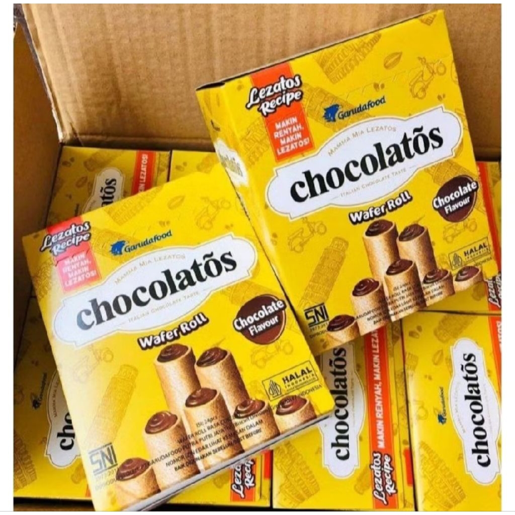 CHOCOLATOS WAFER ROLL BOX 1 DUS ISI 12 BOX TERMURAH