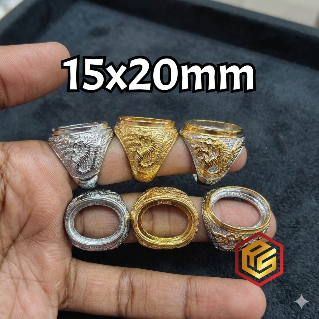 Ikatan Cincin Titanium Tanam 15x20mm -8
