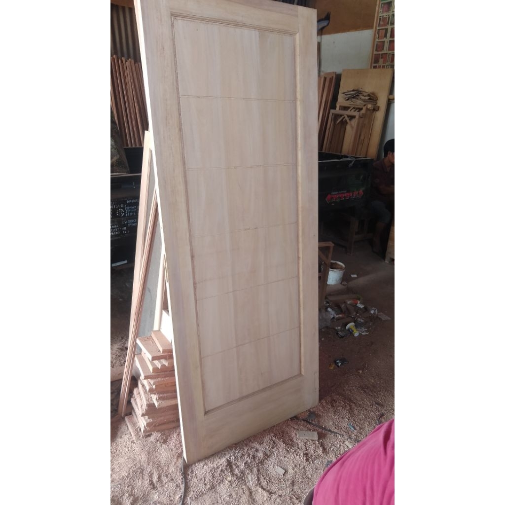 Daun pintu minimalis 80x200kayu meranti
