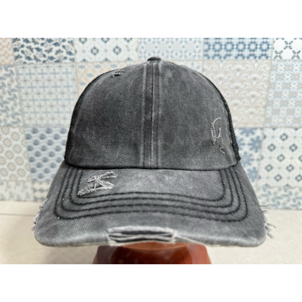 Topi Second Brand Branded Ripped & Washed Cap By CC Original Full Tag Furing