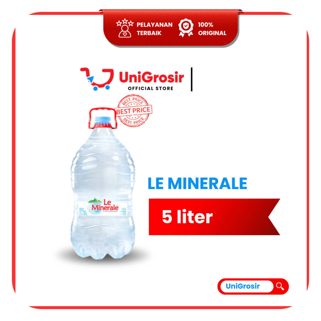 [UniGrosir] LE MINERALE AIR MINERAL 5 LITER GALON KECIL PRAKTIS