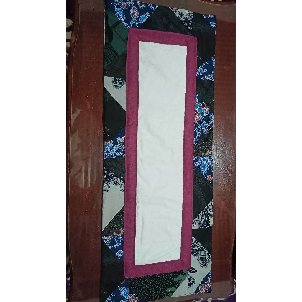 taplak meja dari kain perca homemade