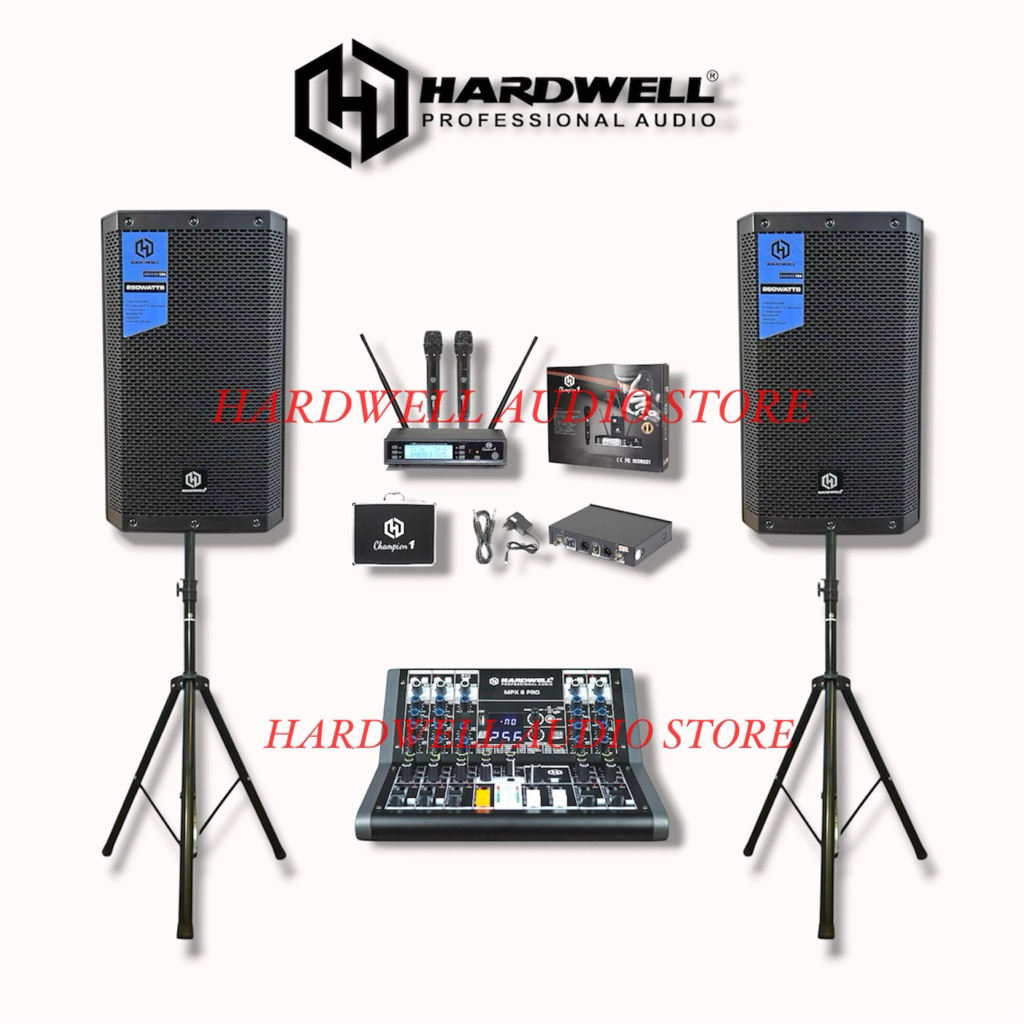 Paket Soundsystem Hardwell / Paket Karaoke Hardwell Original Speaker 10 Inch Aktif