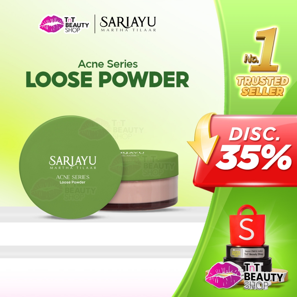Sariayu Acne Care Oil Control Loose Powder Bedak jerawat 13gr Sari Ayu | TnT Beauty Shop