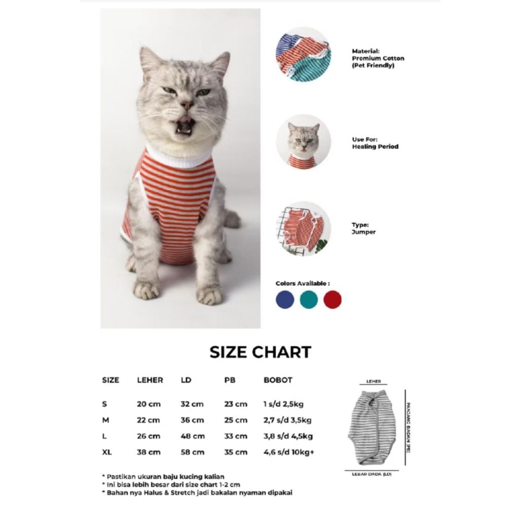 BAJU KUCING BUKIPET PRELOVED