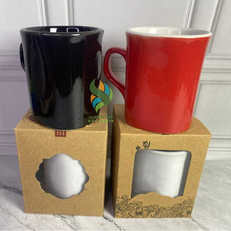 Gelas Nescafe 250ml Stoneware Cangkir Minum Keramik Warna Gelas Kopi Porselen Polos