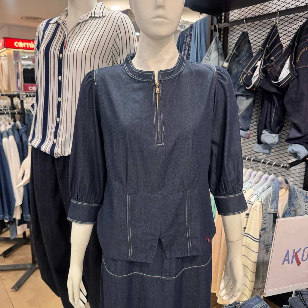 AKO - NEW Kemeja Blouse Denim Wanita (S-XXXL)