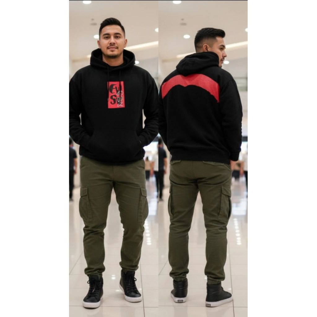 Hoodie Evisu Big Logo