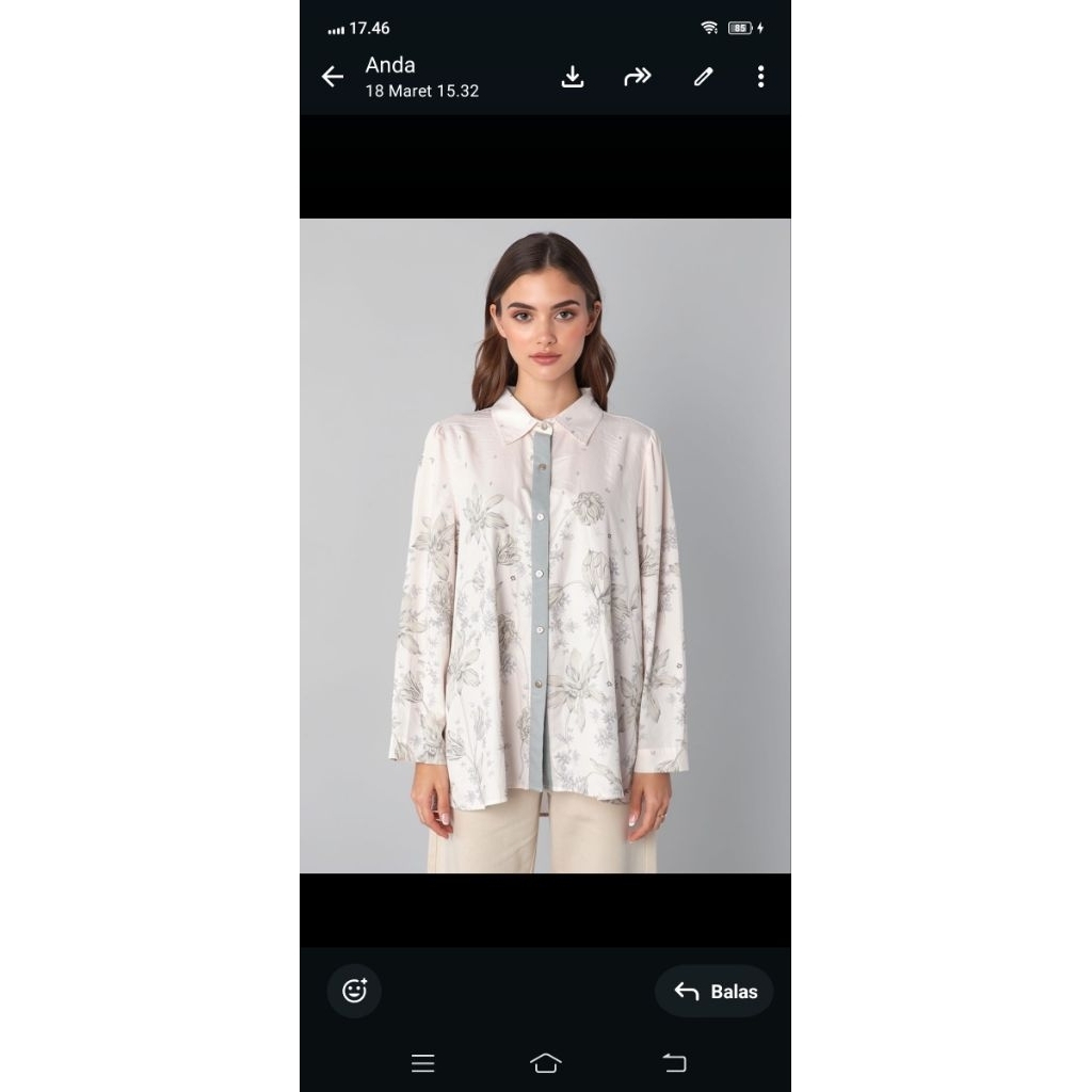 kemeja blouse wearing klamby ( prelove)