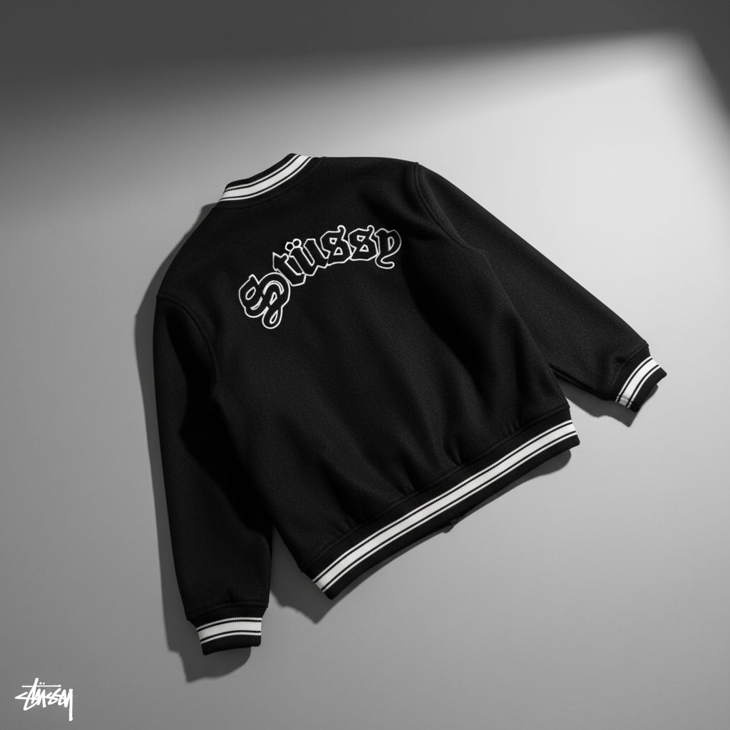 Stussy Varsity Baseball Jacket Tebal Istimewa