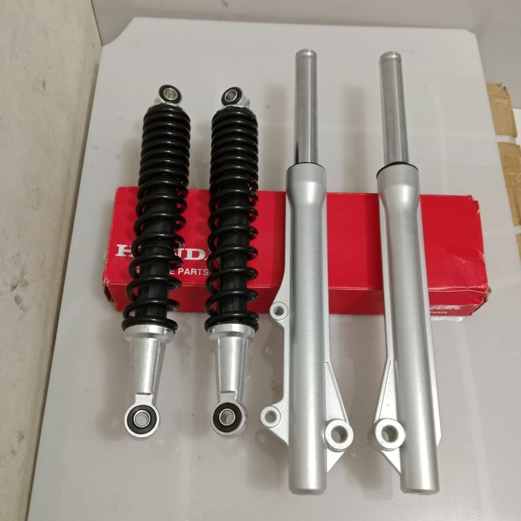 SHOCK DEPAN KOMPLIT BELAKANG REVO 100CC REVO LANCIP 2008 REVO LAMA