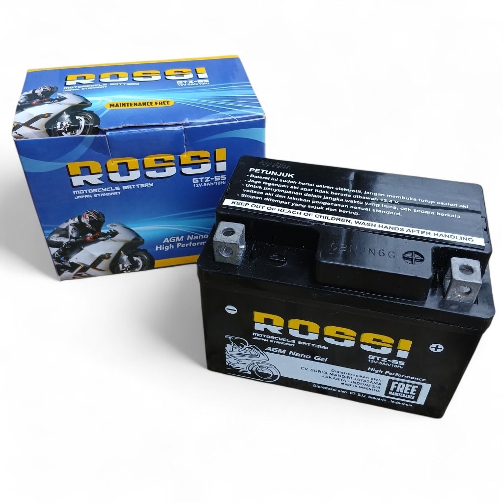 AKI KERING ROSSI GTZ-5S BEAT-VARIO KVB (CBS) 125-150 SCOOPY-SPACY AKI TAMPA PERAWATAN KUALITAS AWET