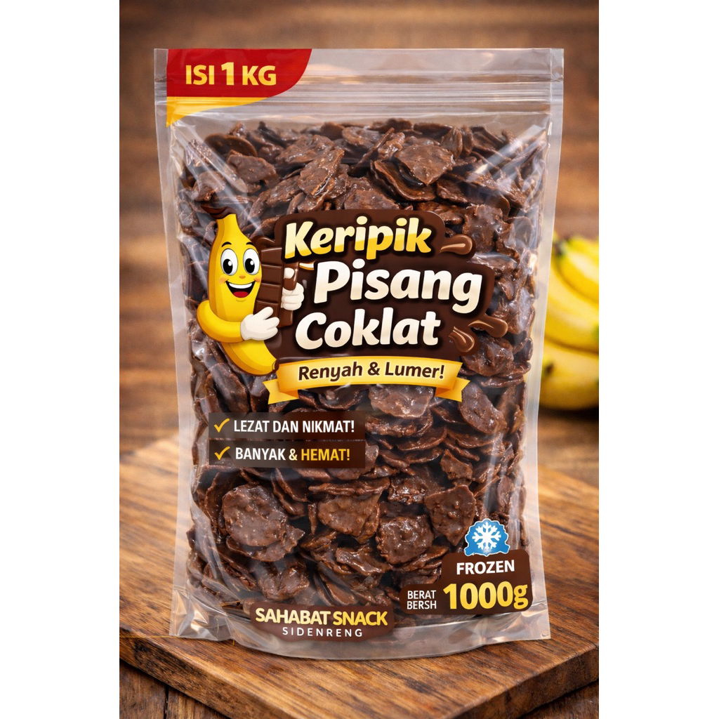 keripik pisang lumer keripik pisang coklat big keripik pisang jumbo 1 kg