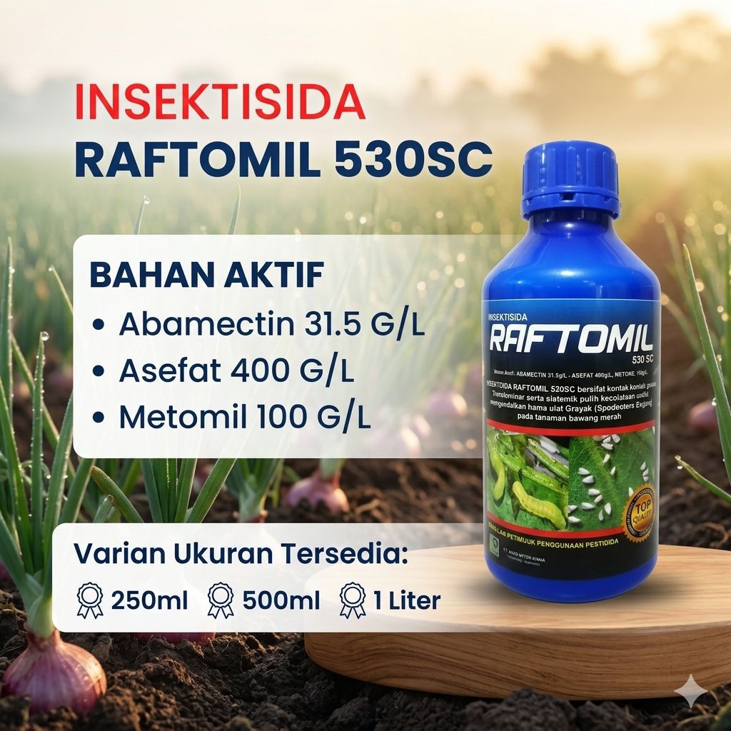 Insektisida Raftomil 530 SC 1 Liter - Kontak, Sistemik, Mudah Larut