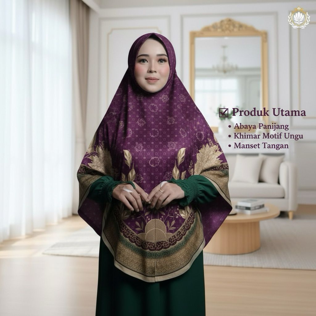 Jilbab Jumbo Hijab Instan Bergo Jersey Motif Bunga Tebal Tidak Nerawang 10 Warna