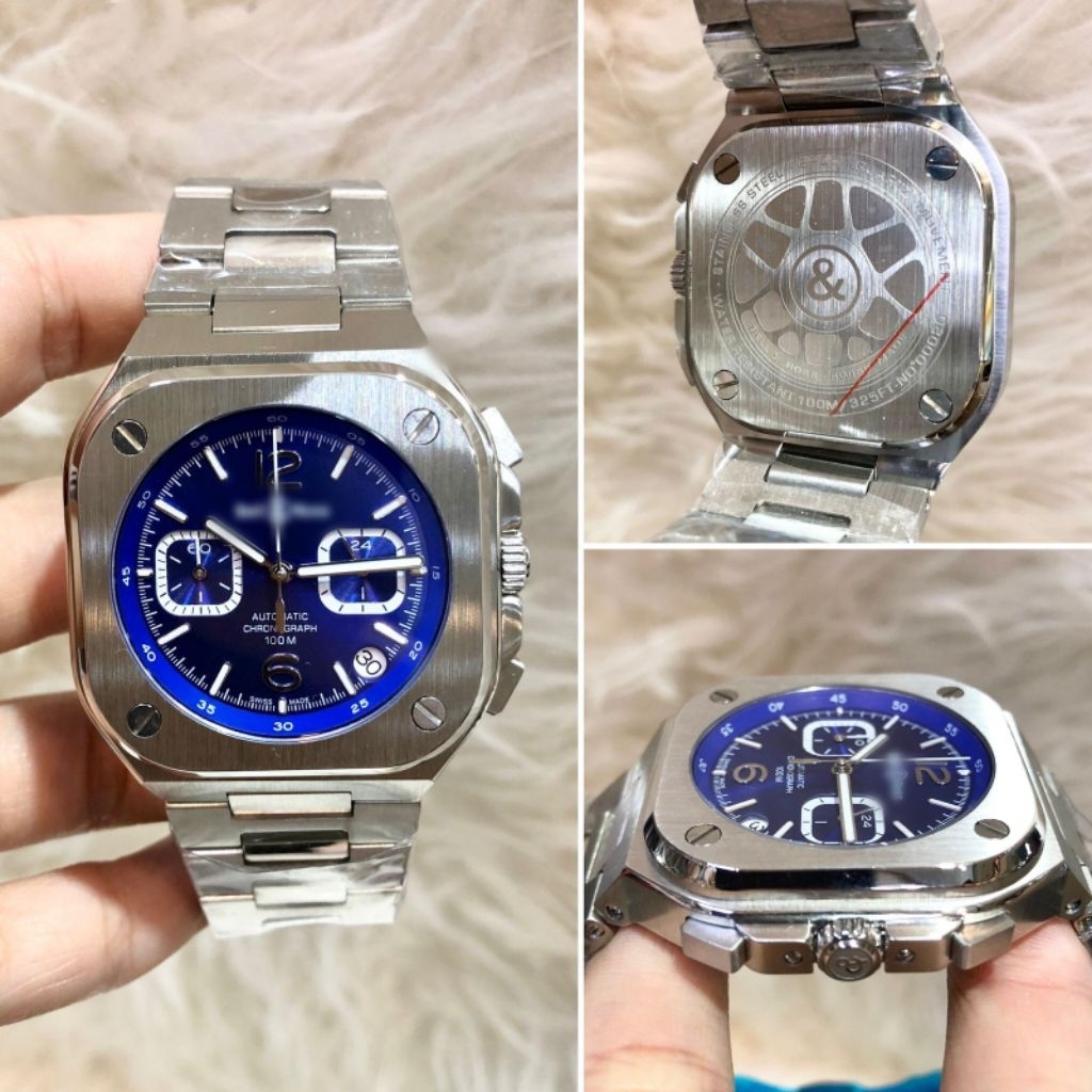 Jam Tangan B&Ross BR-05 Automatic Chain Stainless Steel