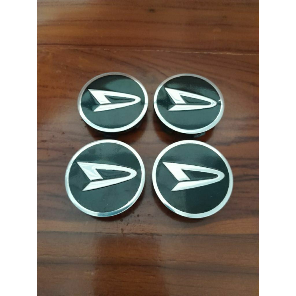 Dop roda penutup pelek mobil Daihatsu Sigra logo chrome