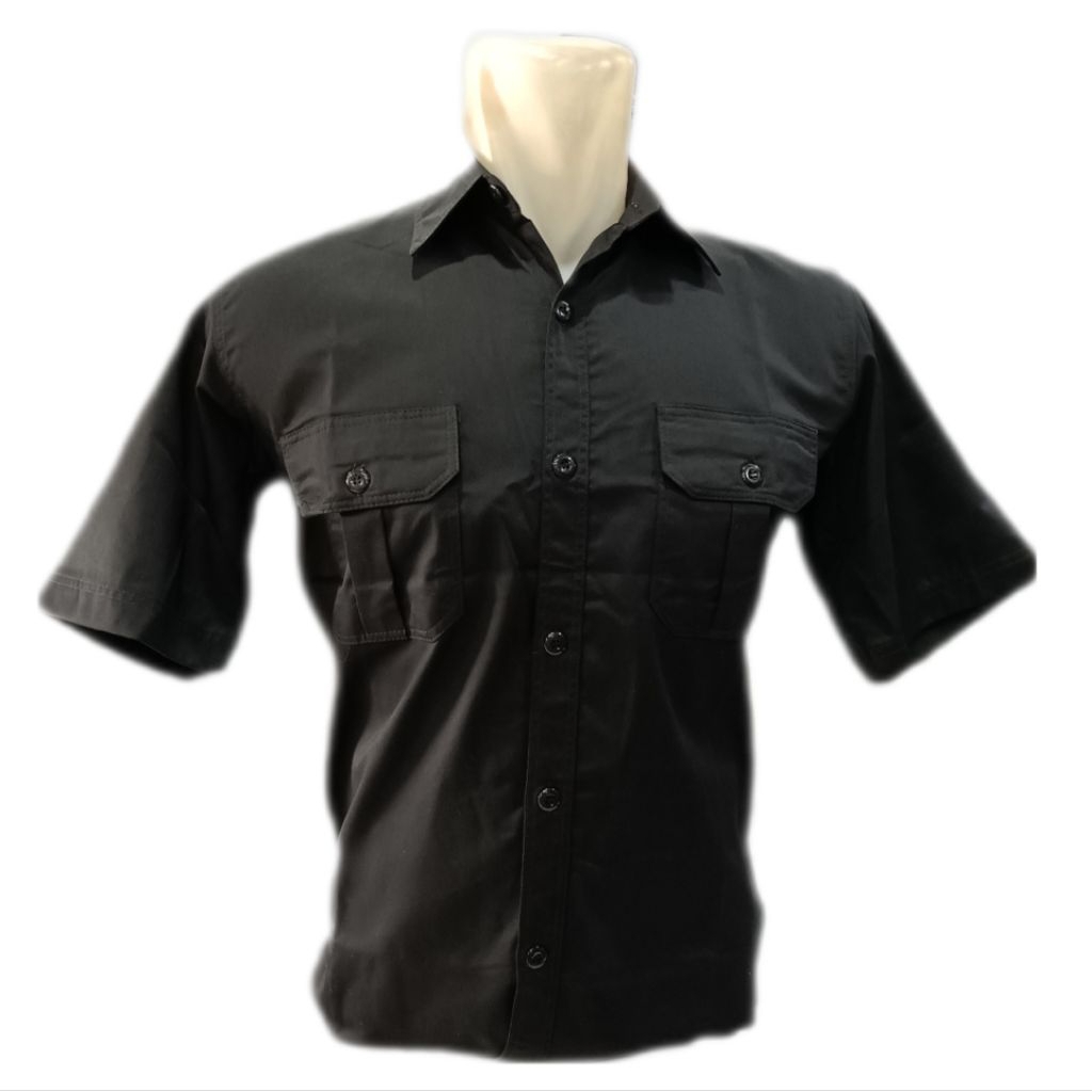 Baju PDH Hitam Navy American Drill / Kemeja PDH Pria / Seragam PDH / Kemeja Pria
