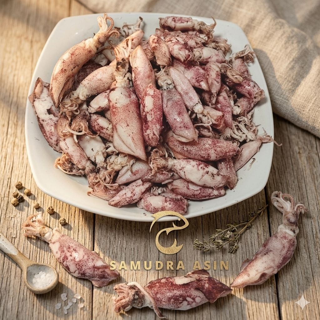 ikan asin cumi sontong/ikan asin cumi rebus/ikan asin cumi telor