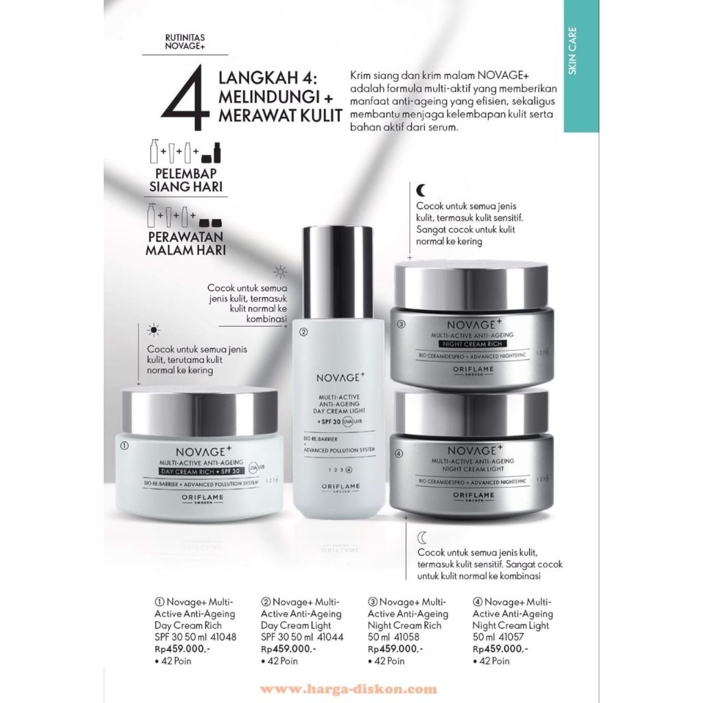 Novage Multi Active Anti Ageing Day Night Cream Rich Light