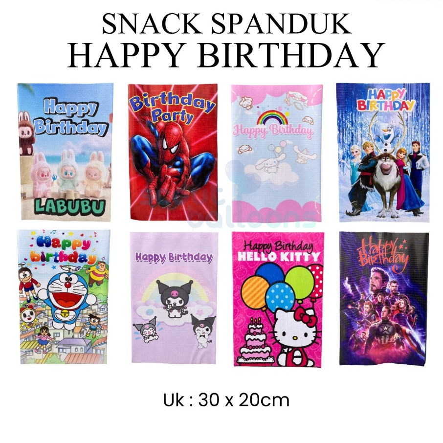 Pouch Snack Banner Souvenir Ulang Tahun