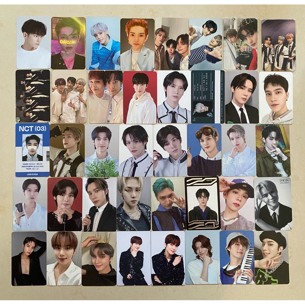 NCT 127 WAYV OFFICIAL PHOTOCARD JUNGWOO MARK DREAM WISH TAEYONG TEN KUN HENDERY YANGYANG NCIT 2BADDI