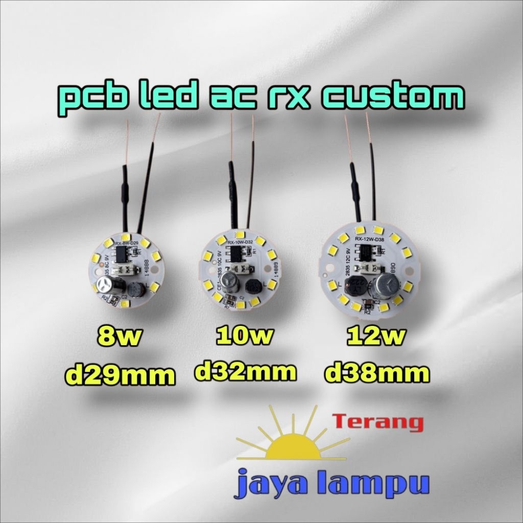 pcb lampu led rx custom 8,10,12w