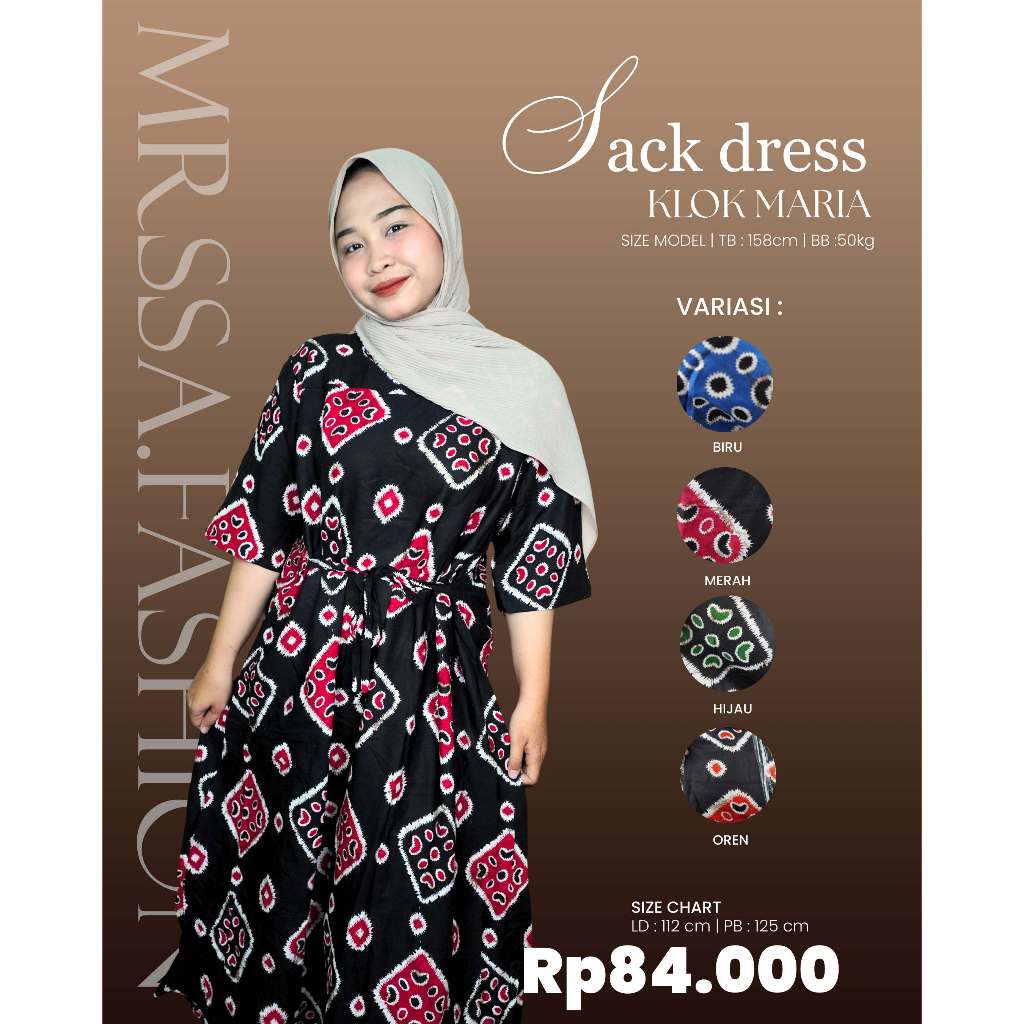 Sackdress Klok Maria - Mrssa.Fashion
