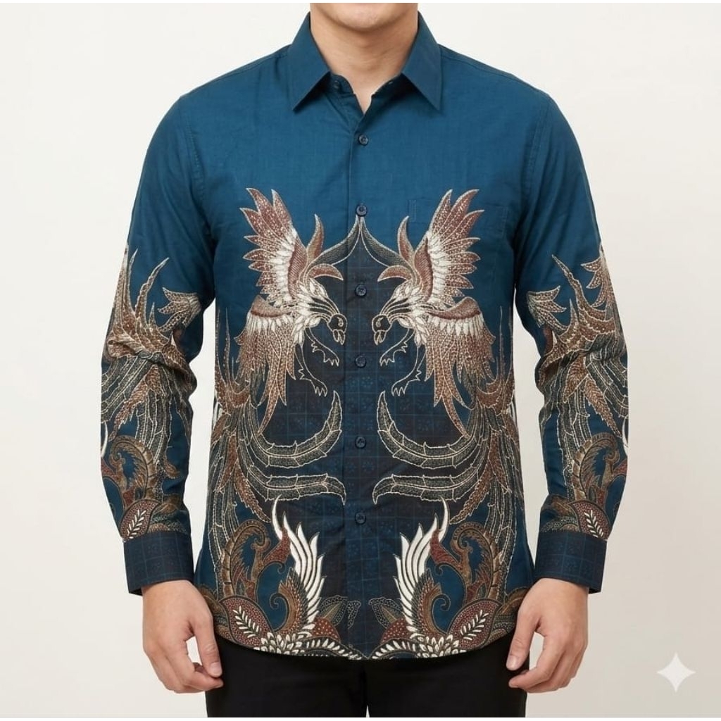 FIRENZE size M- XL KEMEJA PANJANG BATIK PRIA / KEMEJA BATIK COWOK / KEMEJA BATIK INDONESIA /  KEMEJA