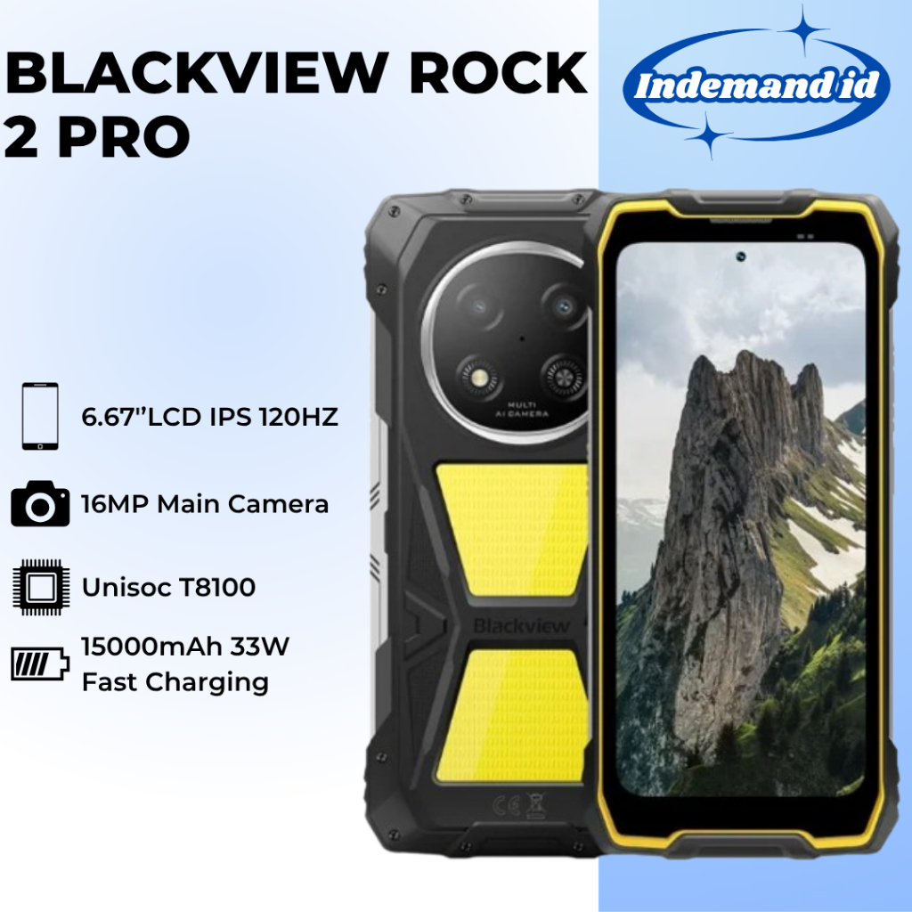 Blackview ROCK 2 Pro 5G 6.67''LCD IPS 120HZ 8GB 256GB Unisoc T8100 15000mAh 33W 16MP