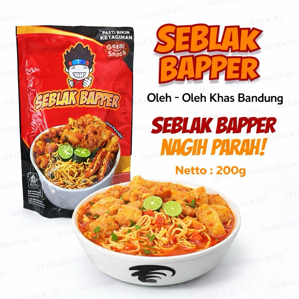 Seblak Bapper Bikin Nagih Parah Extra Mie Kuning Oleh2 Khas Bandung 120gr