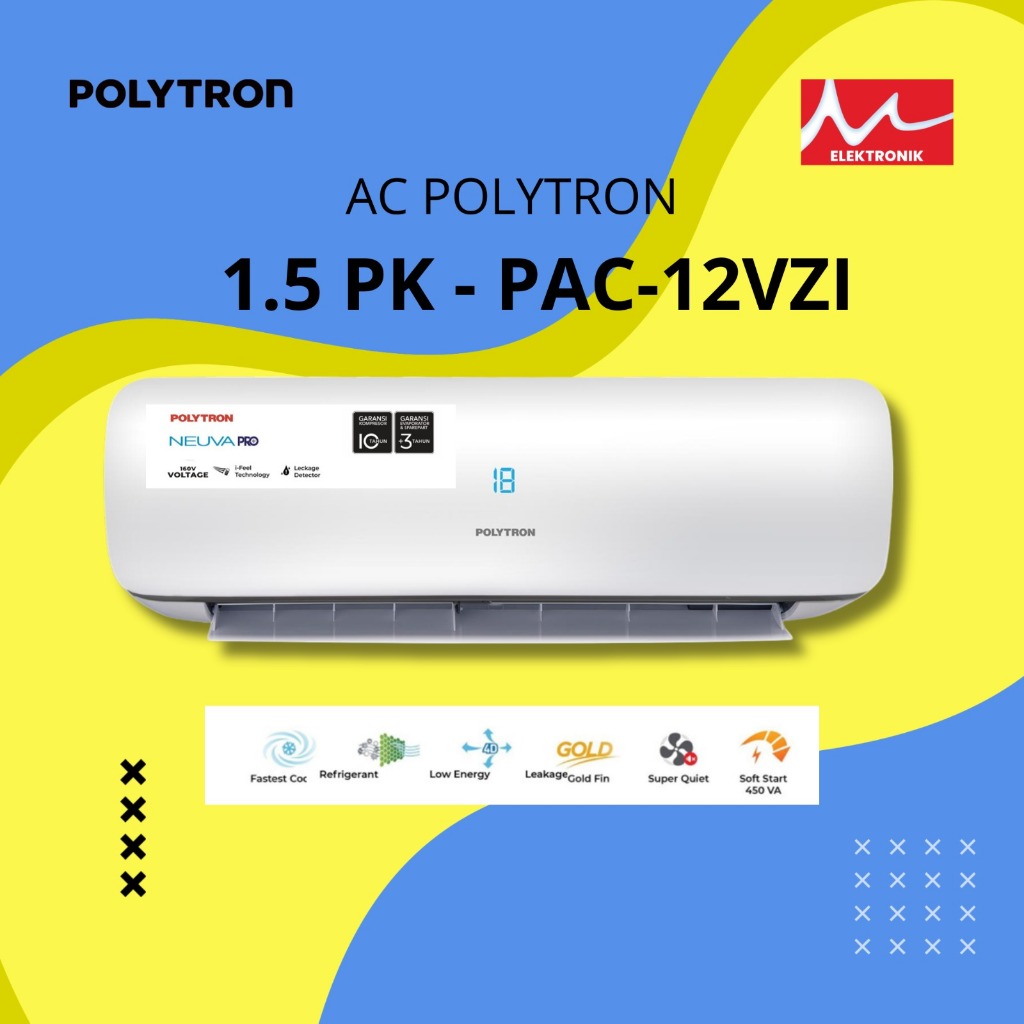 AC Polytron 1.5 PK Neuva Ice PAC-12VZ (AC + Hepa Filter/Air Purifier)