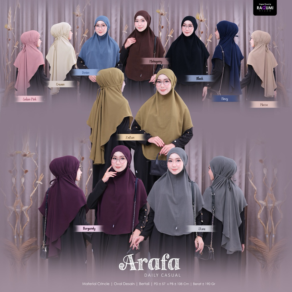 JILBAB INSTAN ARAFA DAILY ORI RAQUMI