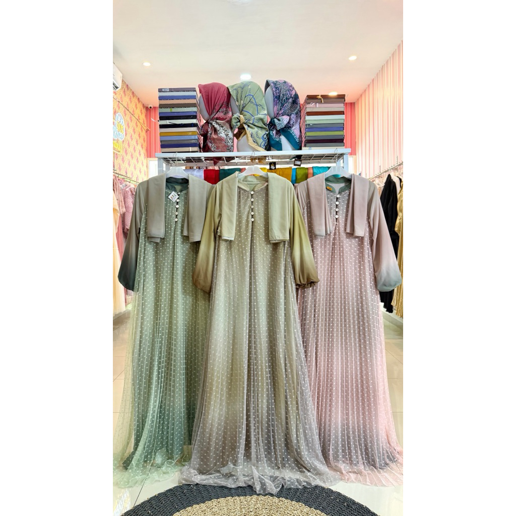 PROMO set dress hijab full tile