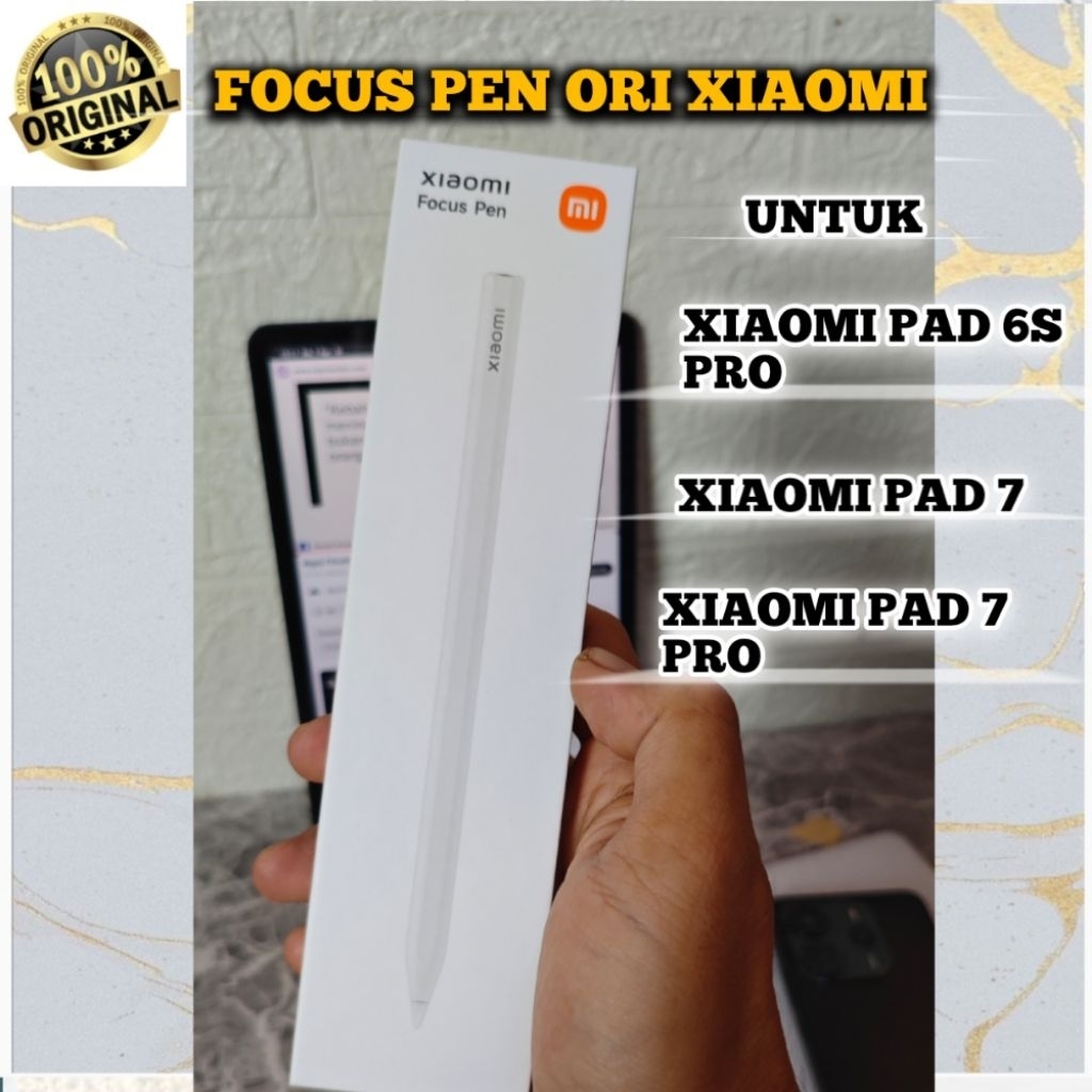 Xiaomi Focus Pen Stylus Aktif Original Untuk Mi Pad 6S Pro Mi Pad 7 Second Mulus Presisi Tinggi Palm