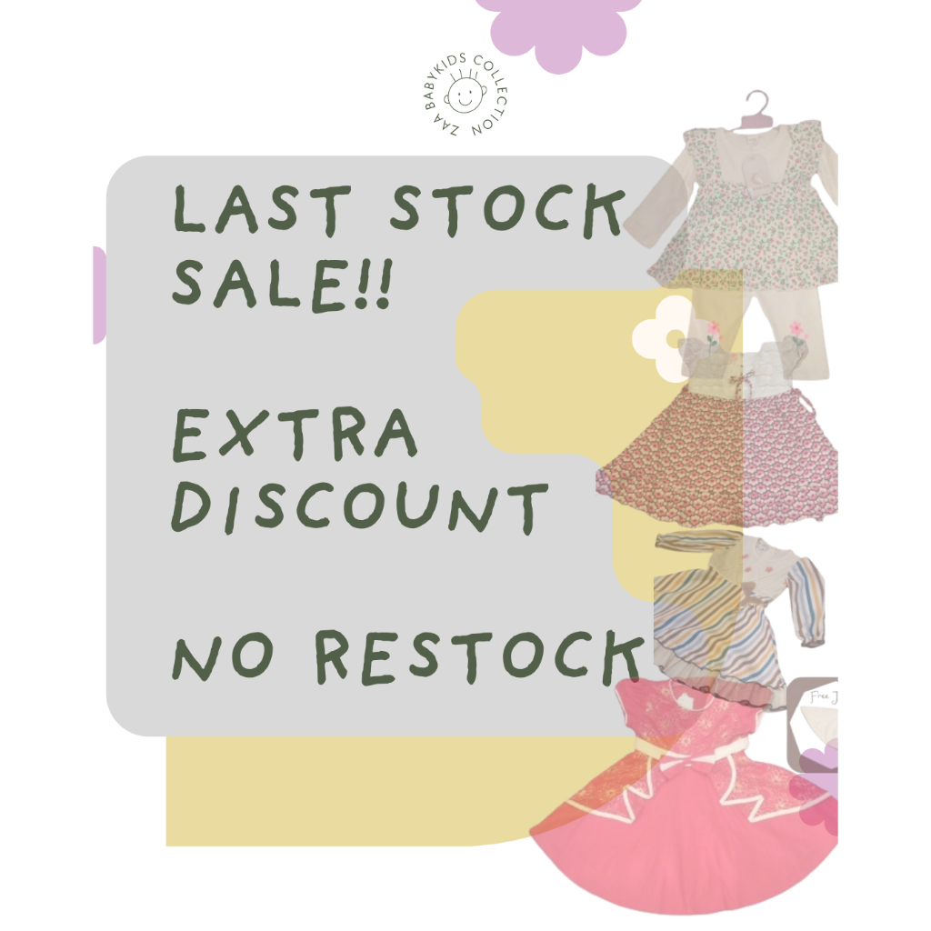 LAST STOCK SALE BAJU DRESS GAMIS ANAK BAYI 1 - 4 TAHUN DISKON NO RESTOCK