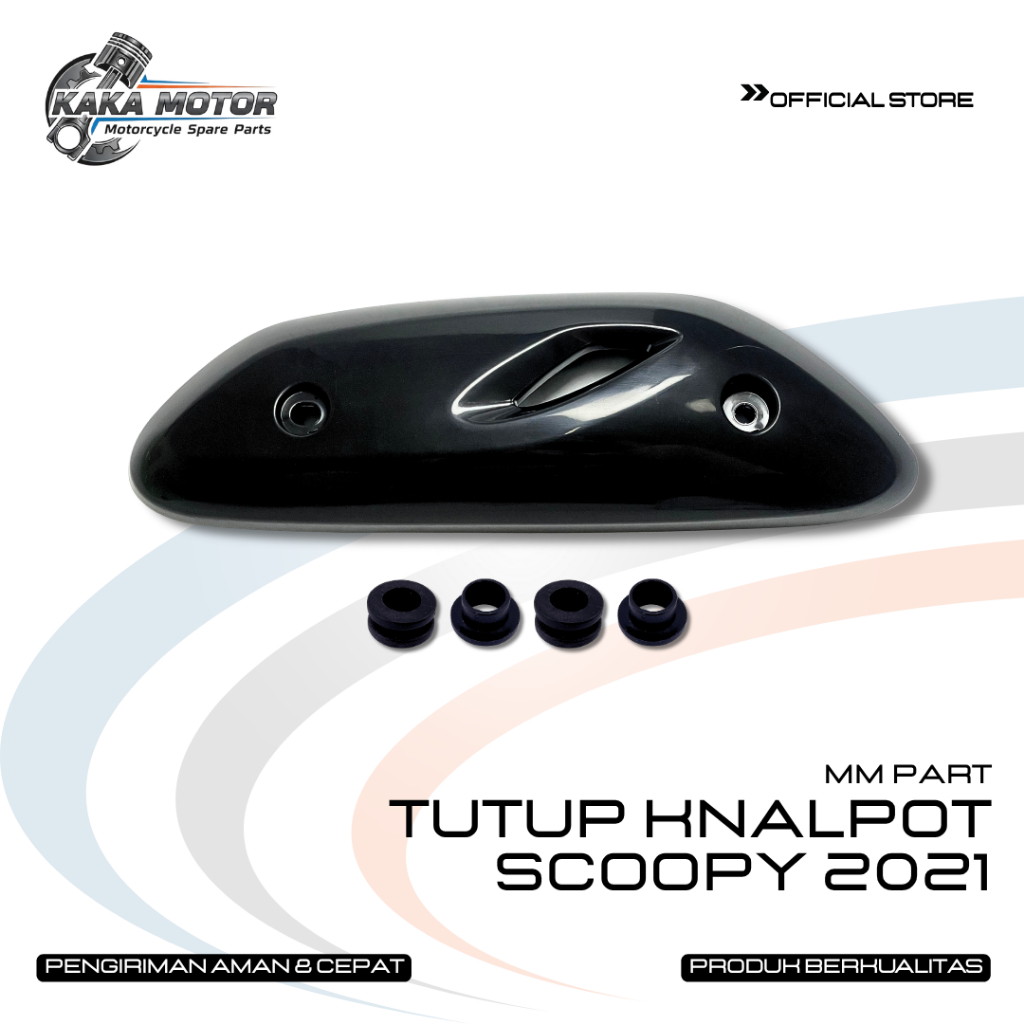 Tutup Knalpot Scoopy 2021 - Cover Tutup Temeng Knalpot Scoopy K2F 2021