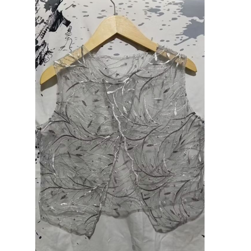 Vest brukat wanita/Ld 102/panjang 44/Rompi Brukat wanita dewasa/Rompi cantik/baju lebaran