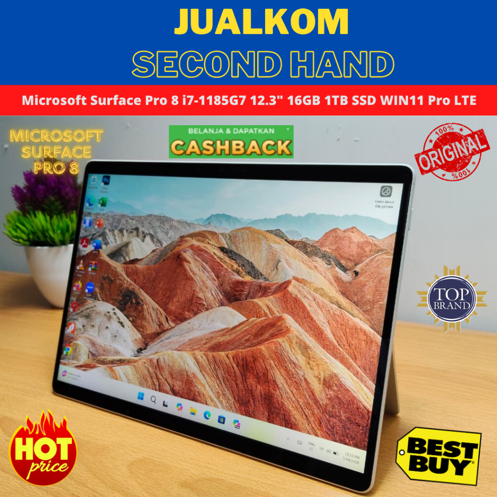 Laptop Touchscreen Laptop 2 in 1 Laptop Second Microsoft Surface PRO 8 i7-1185G7  Pro X 9 8 7+ Origi