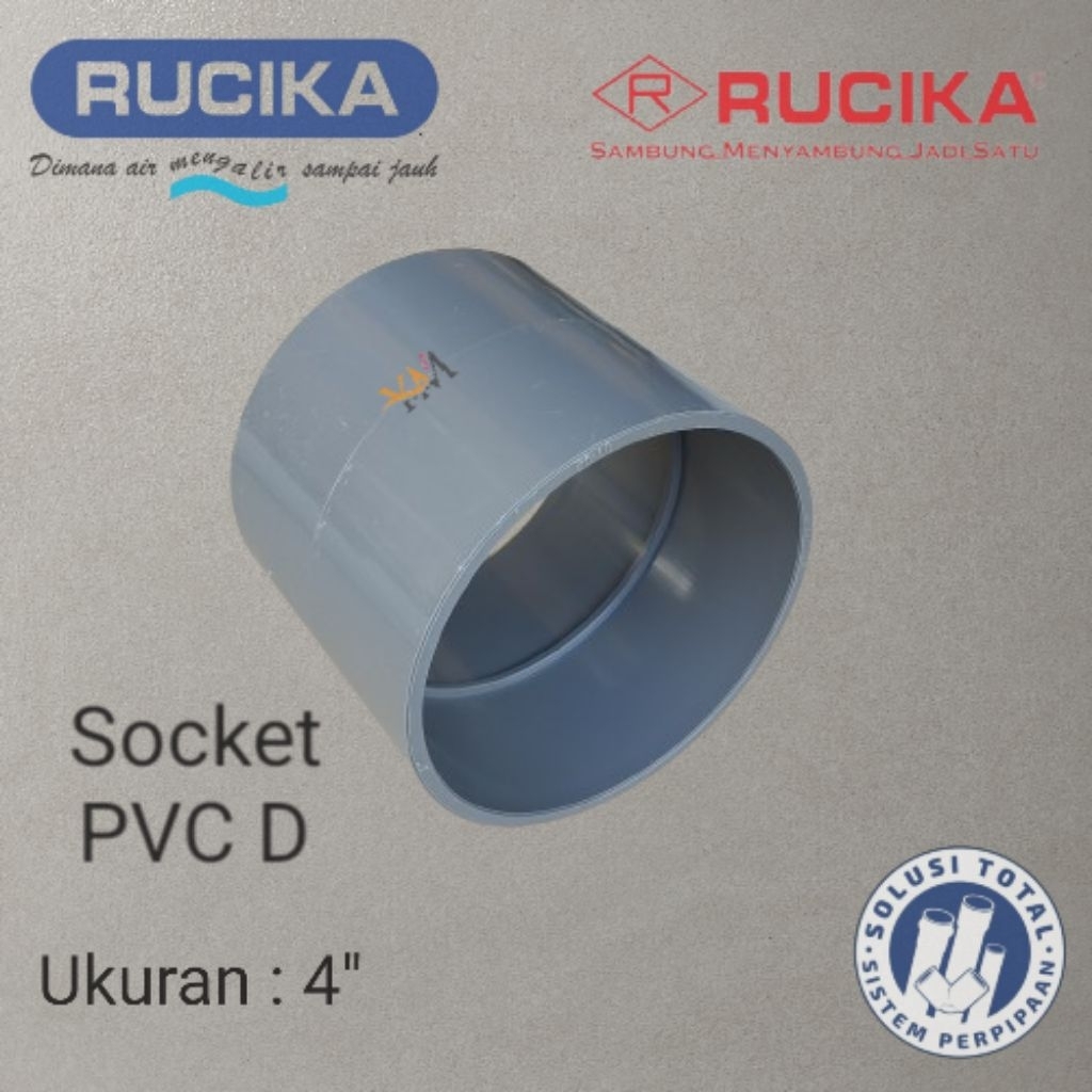 SOCKET SAMBUNGAN PVC D RUCIKA 4 INCH